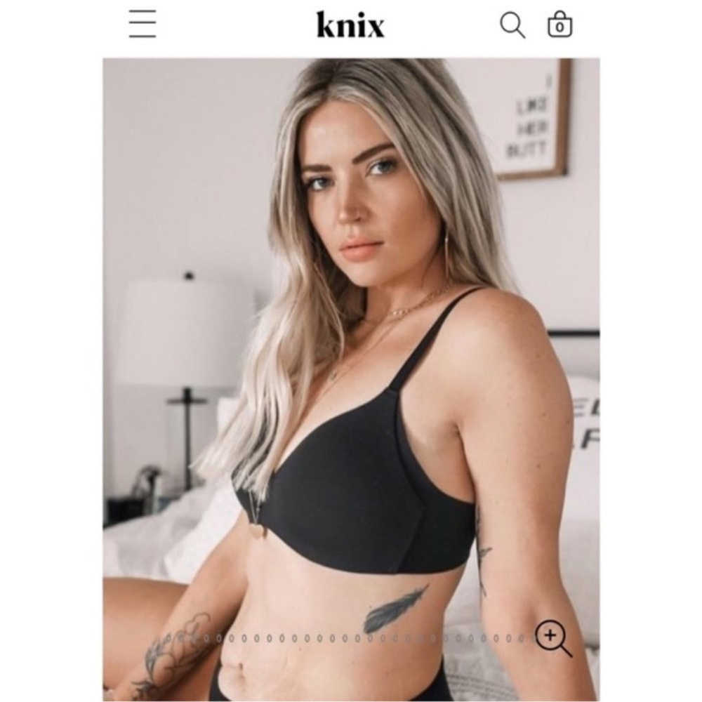 Knix Sz 7+ WingWoman Contour Bra in Black 36F 36G 38F 38G